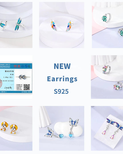 Pegasus Unicorn Huggie Earrings