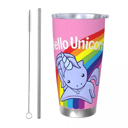 Pink Winged Unicorn Tumbler