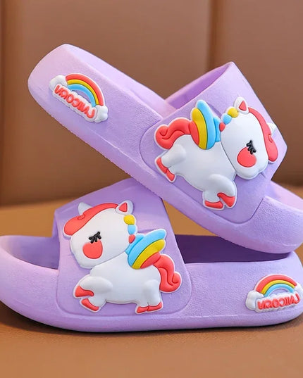 Bold Purple Unicorn Slides