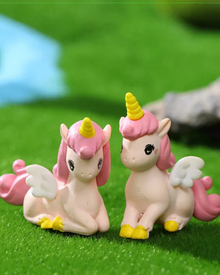 Cartoon Unicorn Figurine Set