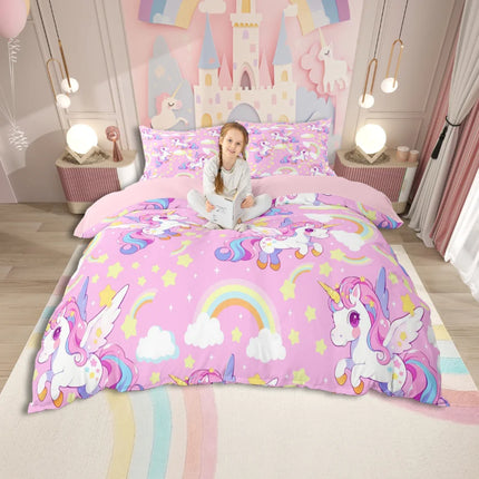 Pink Pegasus Unicorn Bedding