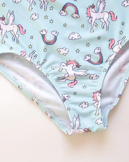 Blue Unicorn Swim Dress Swimsuit