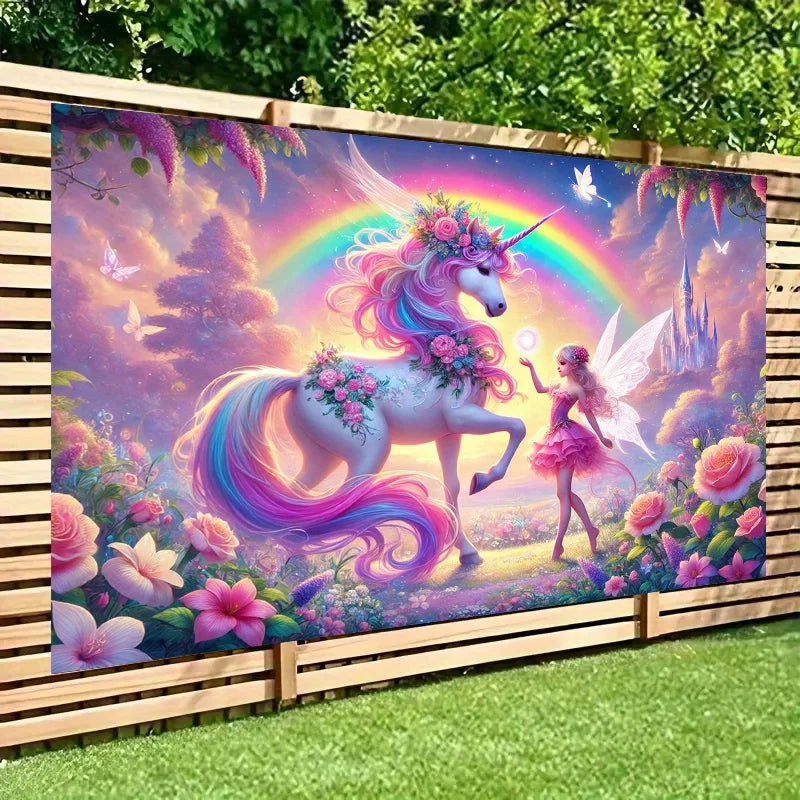 Fairy Unicorn Tapestry for Girls