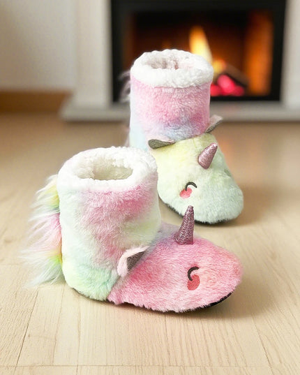 Rainbow Unicorn Bootie Slippers