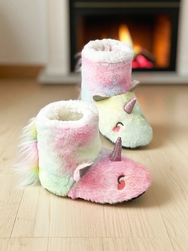 Rainbow Unicorn Bootie Slippers