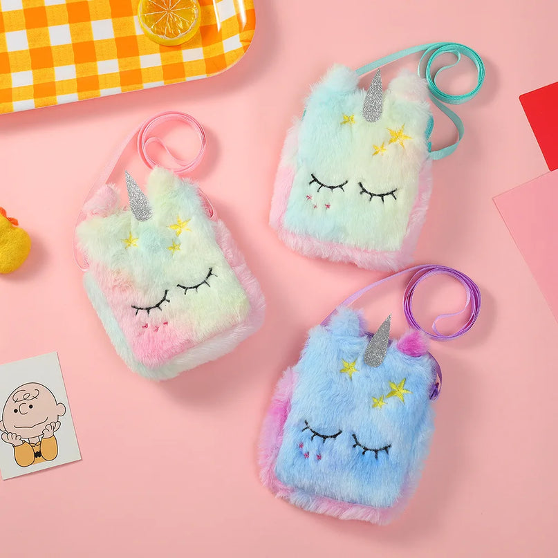 Sleepy Stuffed Unicorn Purse