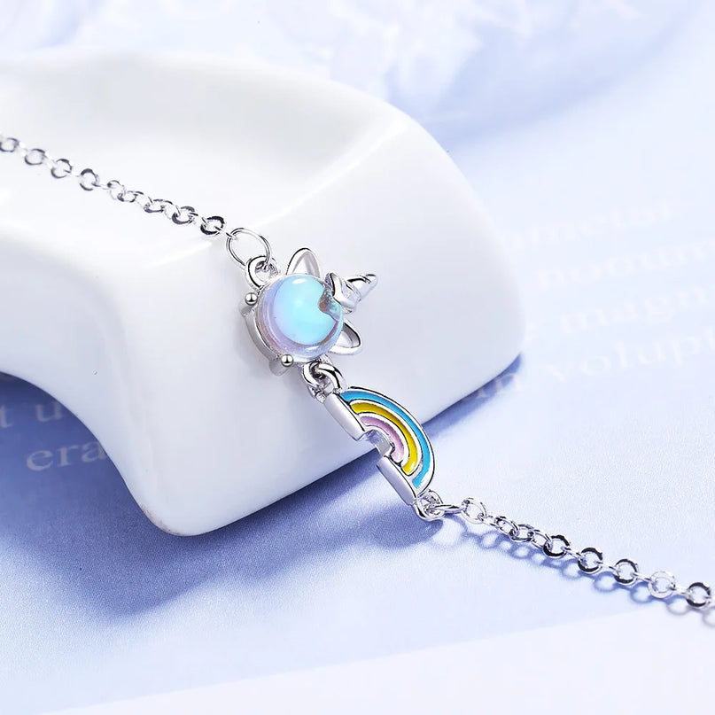 Opal Rainbow Unicorn Bracelet