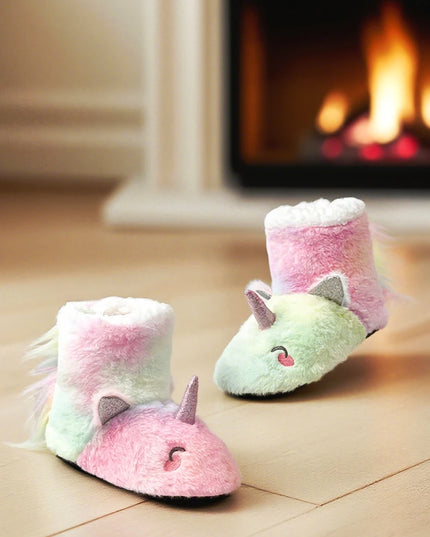 Rainbow Unicorn Bootie Slippers