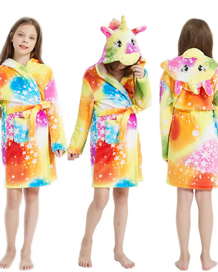 Vivid Galaxy Hooded Unicorn Robe