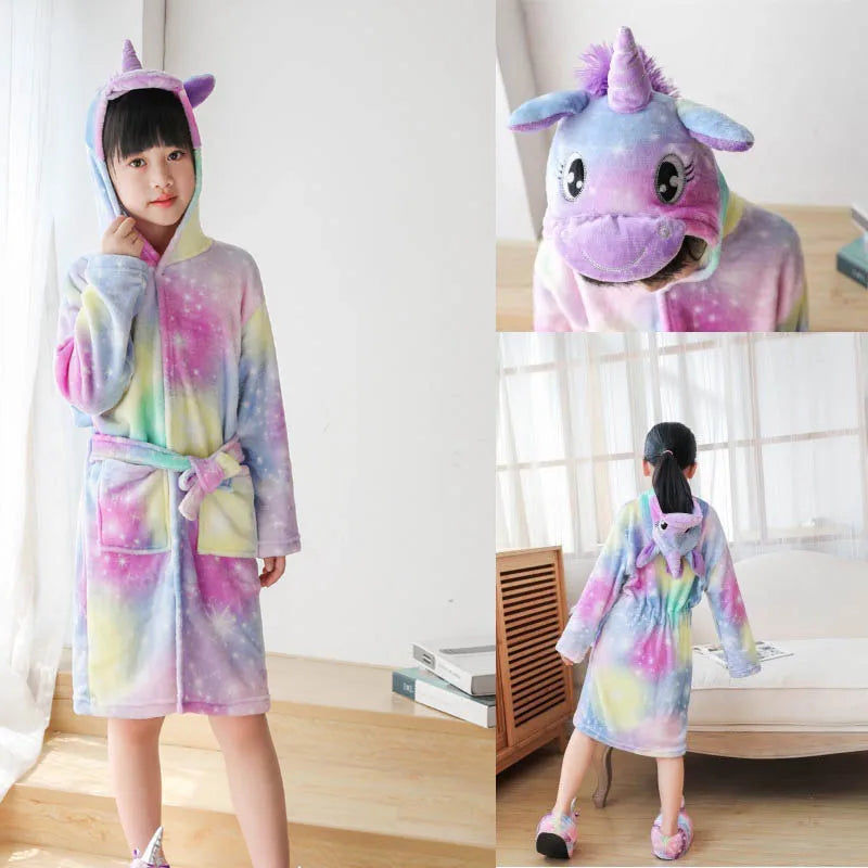 Purple Galaxy Unicorn Robe Towel