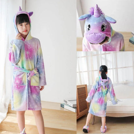 Purple Galaxy Unicorn Robe Towel