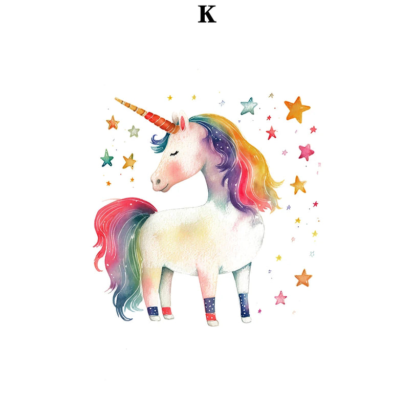 Rainbow Unicorn Star Wall Art for Kids