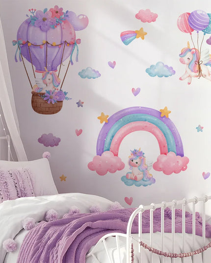 Unicorn Rainbow Wall Sticker Set
