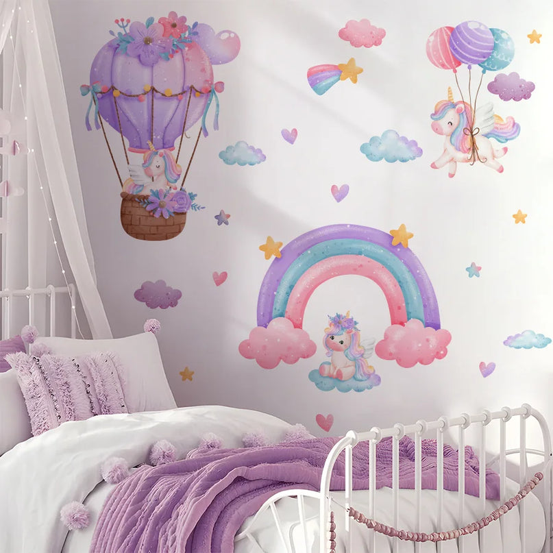 Unicorn Rainbow Wall Sticker Set