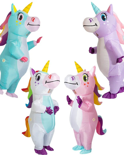 Purple Inflatable Costume Unicorn Adult