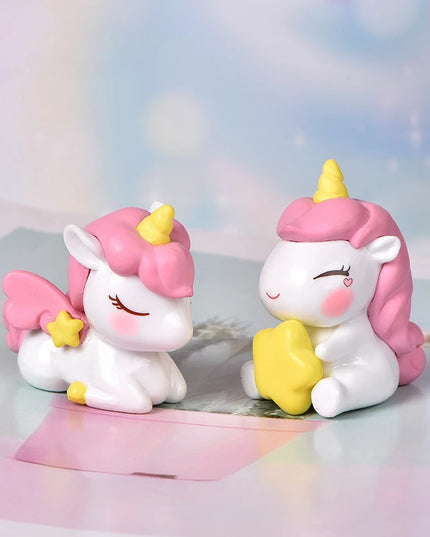 Pink Star Unicorn Figurine, Bulk Ready