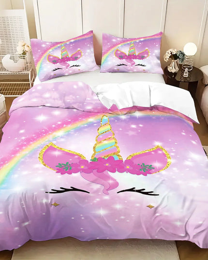 Sparkly Purple Unicorn Bedding