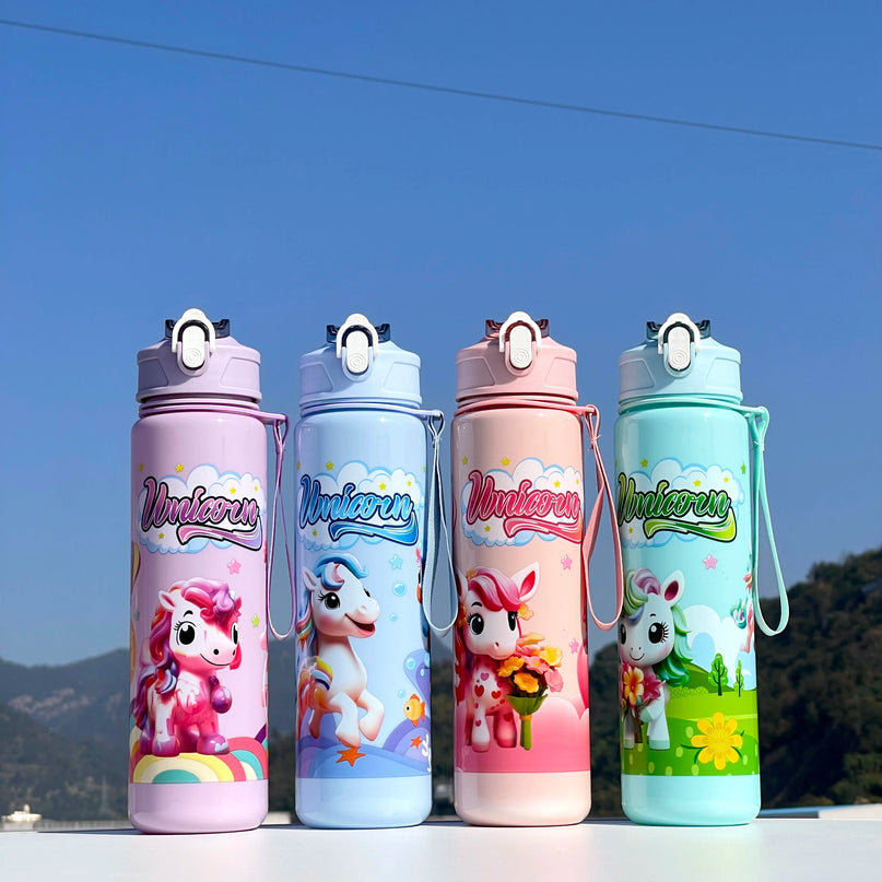 Dreamy Purple Unicorn Water Bottle