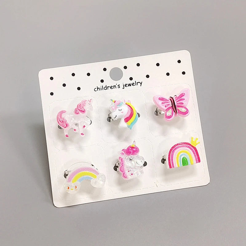 Rainbow Unicorn Rings 6-Pack