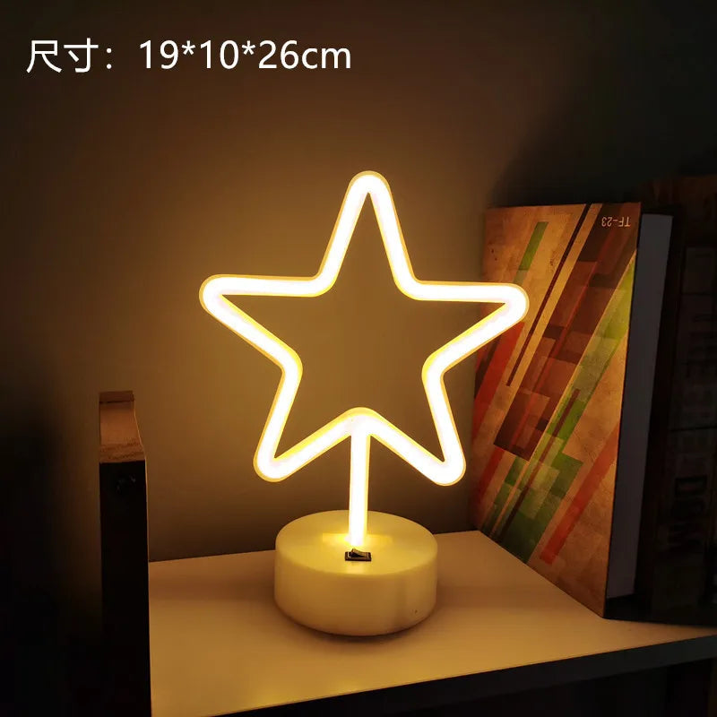 Unicorn & Flamingo Neon Night Light Set