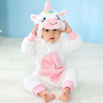 White Pink Newborn Unicorn Onesie