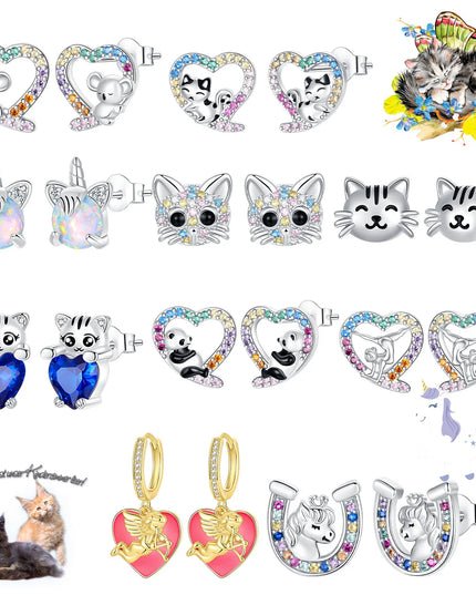 Rainbow Sparkle Unicorn Earrings