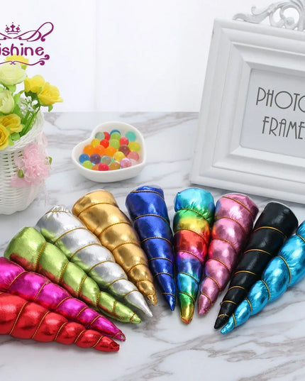 Black Metallic Unicorn Horn 3-Piece Set