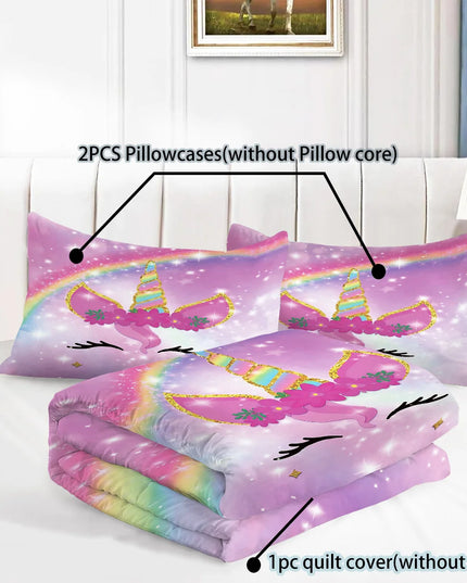 Sparkly Purple Unicorn Bedding