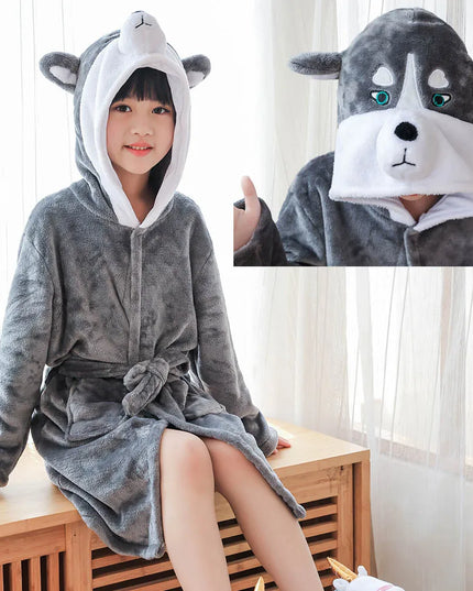 Rainbow Stripe Unicorn Robe Cover Up