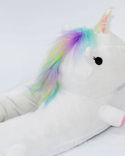 Giant 28cm Plush Unicorn Slippers