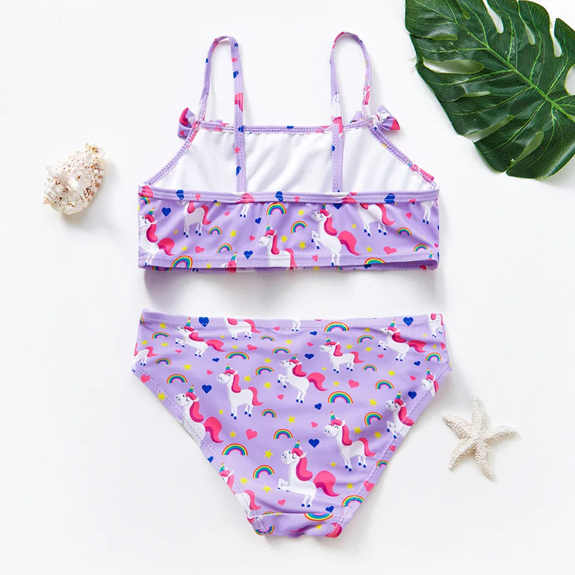 Purple Ruffle Unicorn Swimsuit