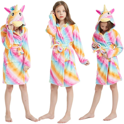 Rainbow Galaxy Unicorn Robe Set