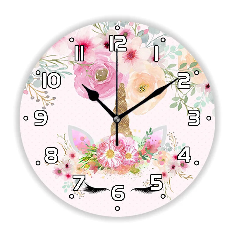 Clean Minimalist Unicorn Clock