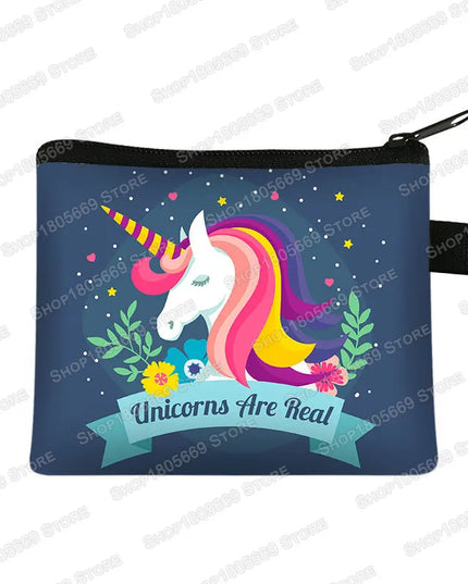 Floral Unicorn Coin Purse