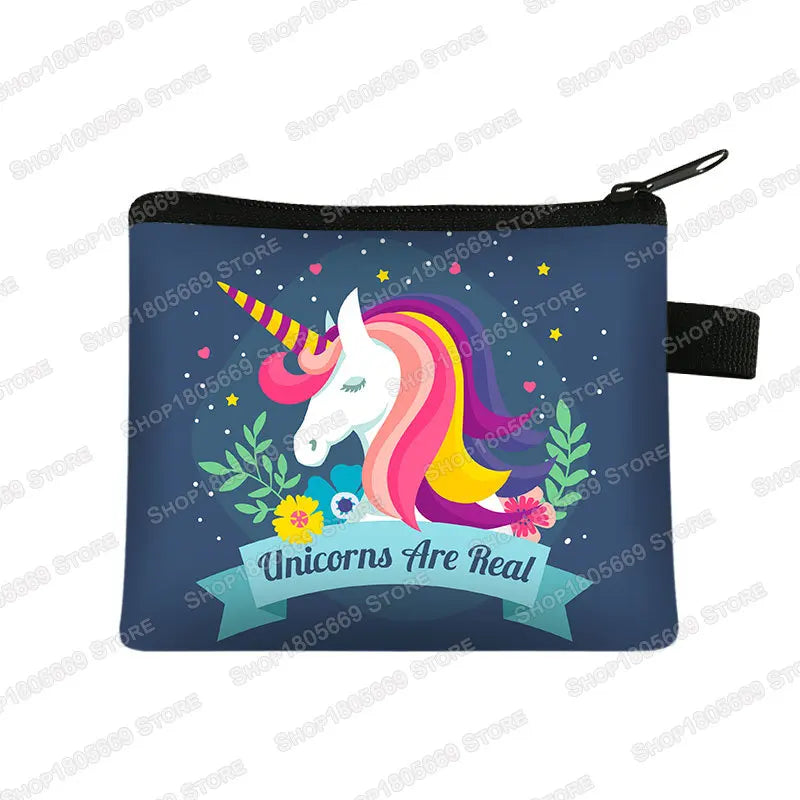 Floral Unicorn Coin Purse