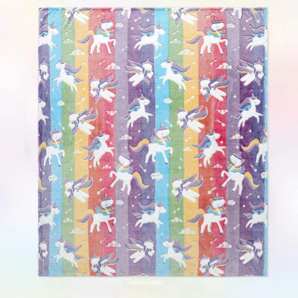 Cozy Rainbow Unicorn Blanket