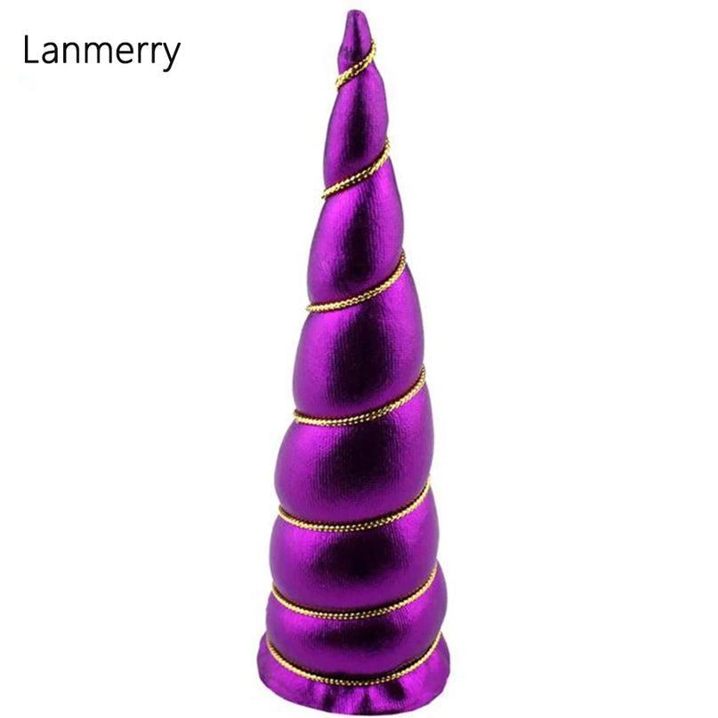 10PCS Purple Metallic Unicorn Horns