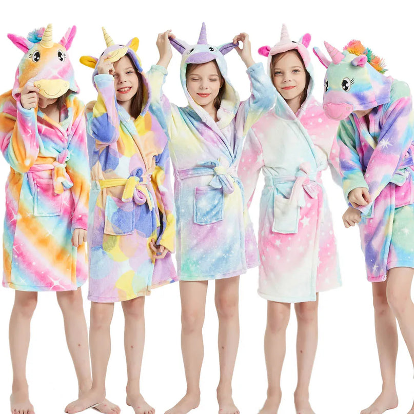Warm Galaxy Unicorn Wrap Robe