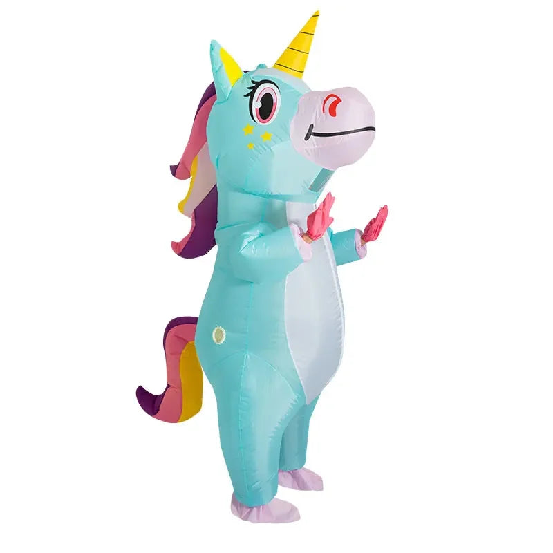 Teal Inflatable Costume - Unicorn Adult