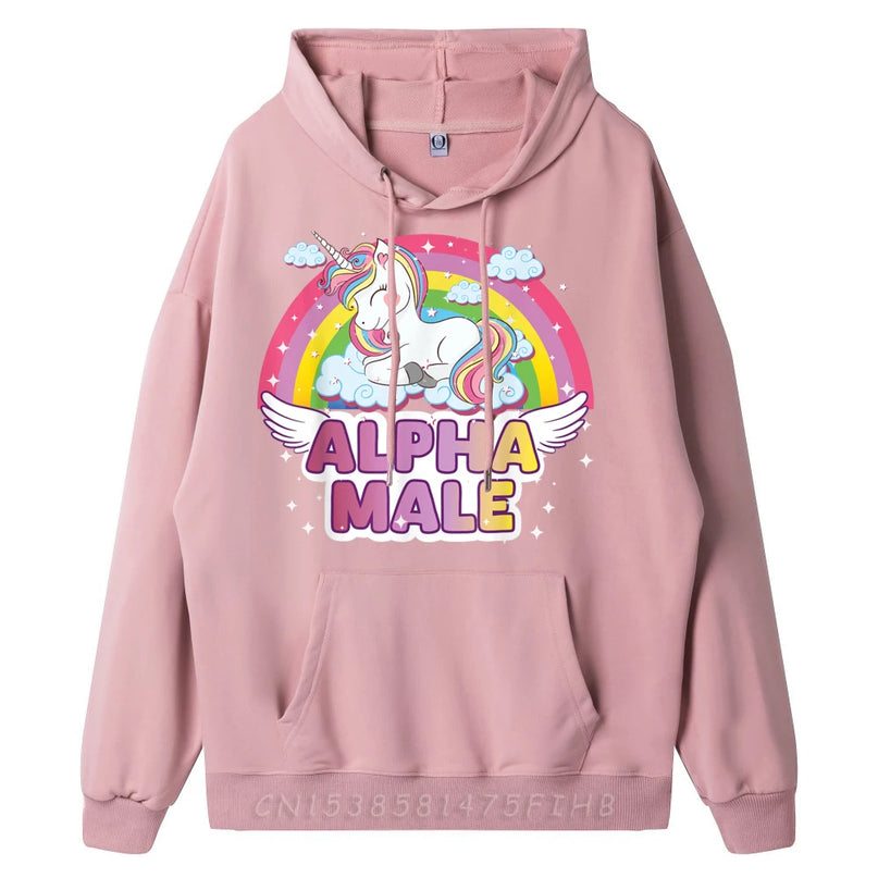 Pink Sleeping Alpha Male Hoodie