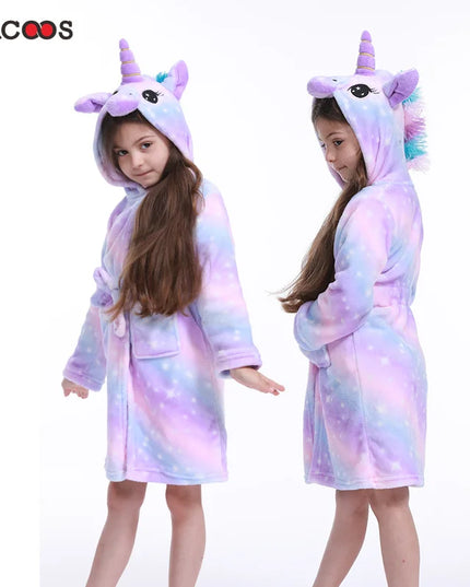 Lavender Galaxy Unicorn Bathrobe