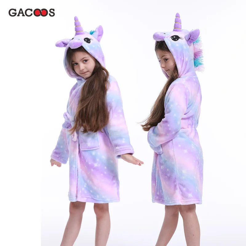 Lavender Galaxy Unicorn Bathrobe