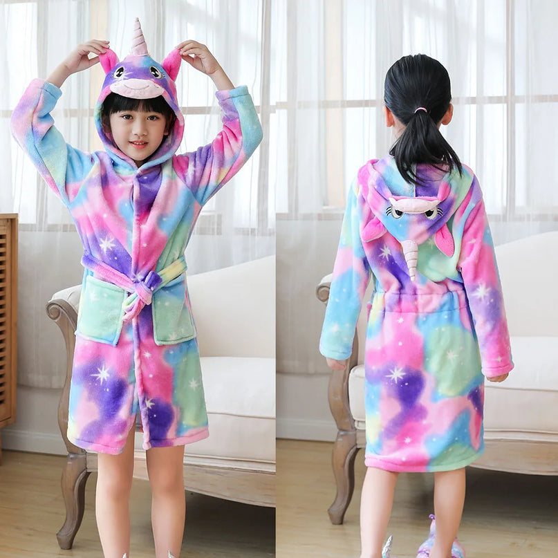 Purple Galaxy Unicorn Robe Towel
