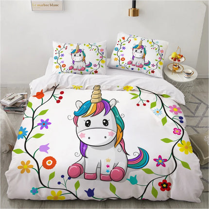 Floral Wreath Unicorn Bedding