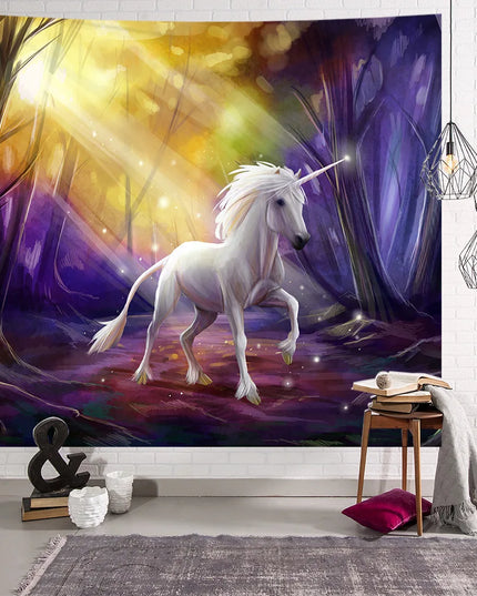 Magical Unicorn Forest Tapestry