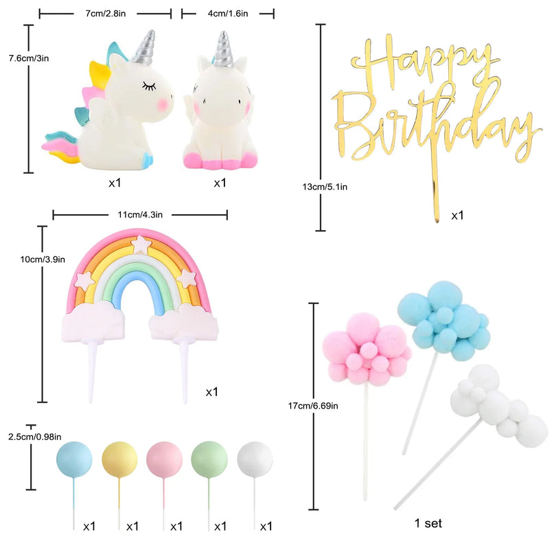 Magical Unicorn Cake Topper Party Kit