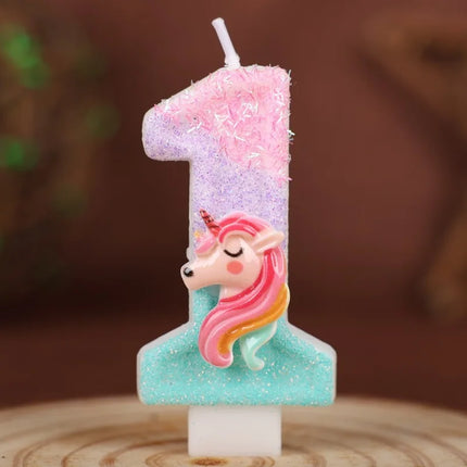 Unicorn Birthday Candles Set