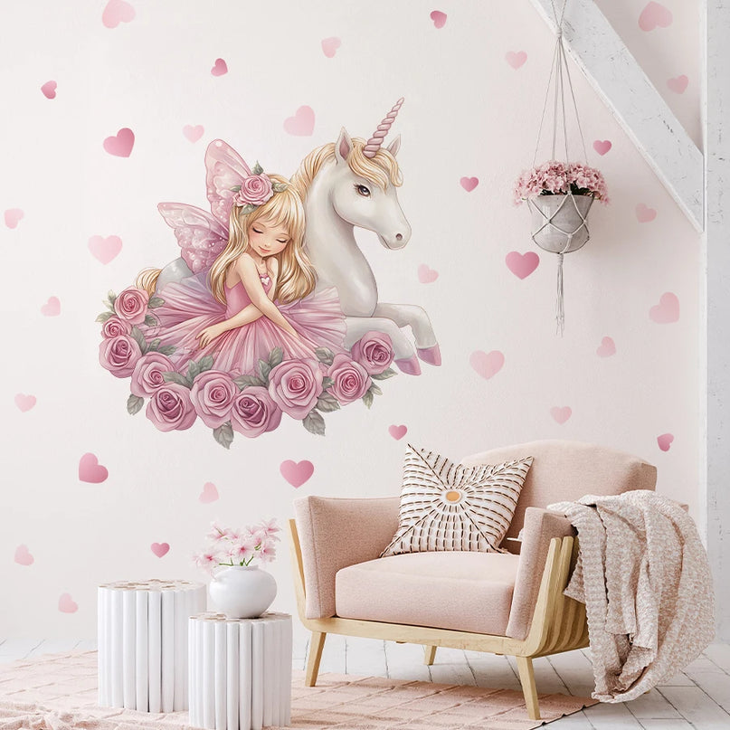 Pink Unicorn Wall Decal Set