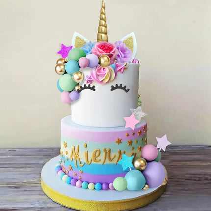 Full Unicorn Face Cake Topper 38pcs