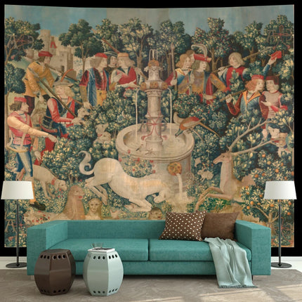 Multicolor Unicorn Tapestry